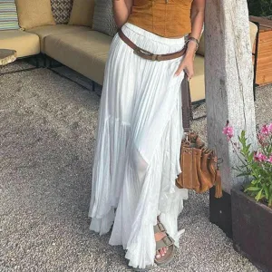 Breezy Cotton Irregular Long Dress