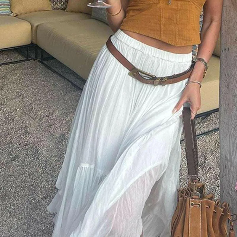 Breezy Cotton Irregular Long Dress