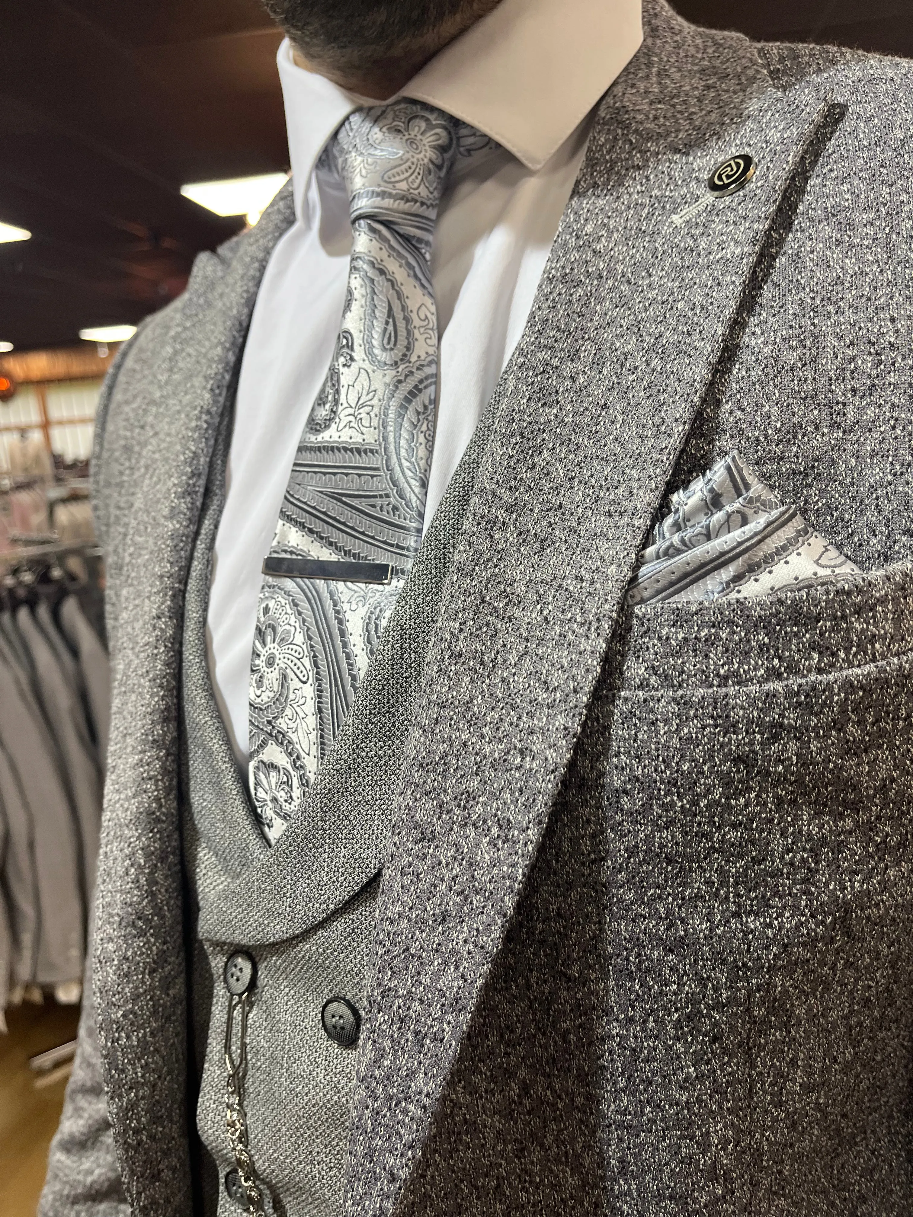 Brosnan - Charcoal Grey 3 Piece Suit
