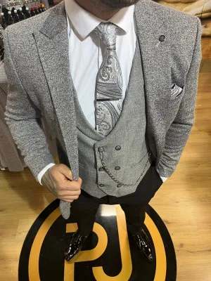 Brosnan - Charcoal Grey 3 Piece Suit