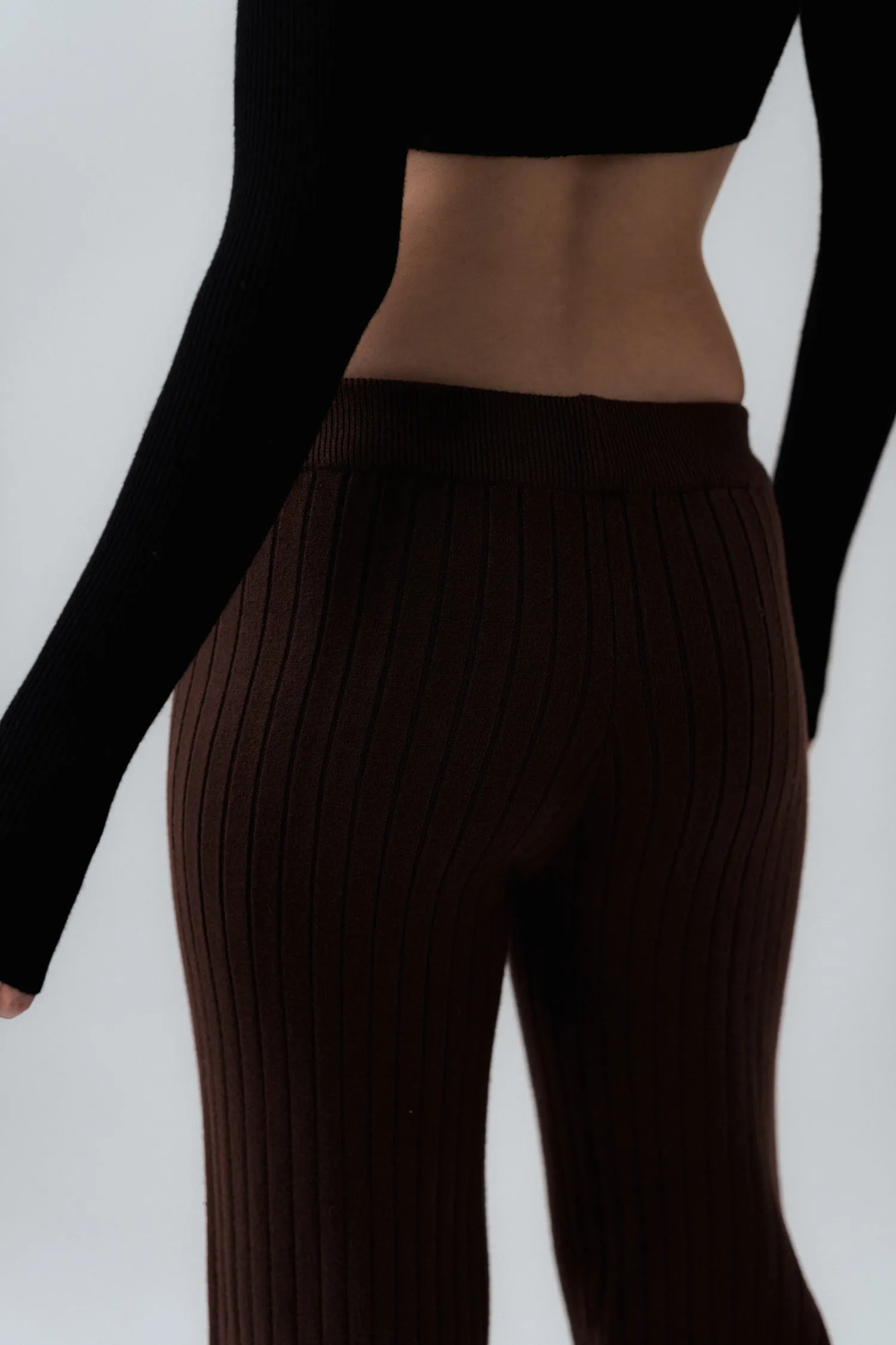 Brown Straight Fit Trousers