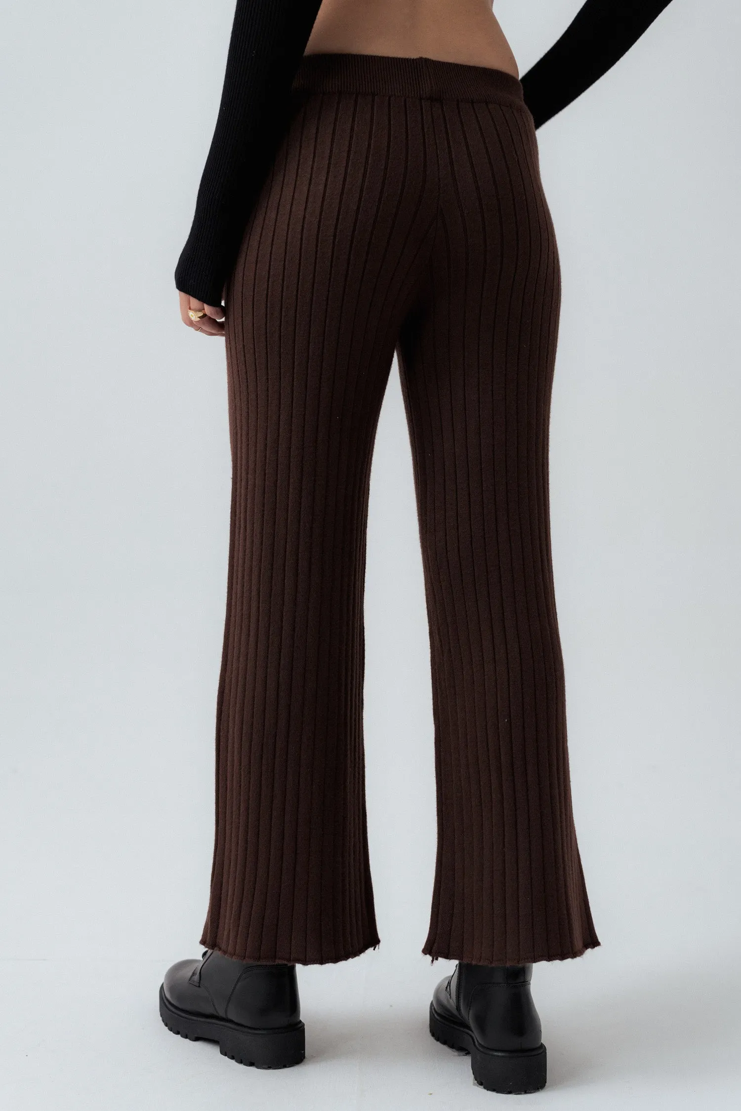 Brown Straight Fit Trousers