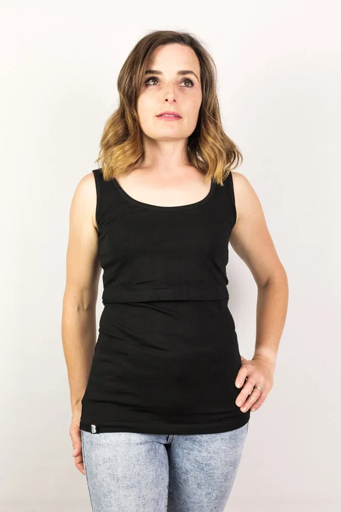 Bshirt Nursing Vest - Twin Pack -Black / White