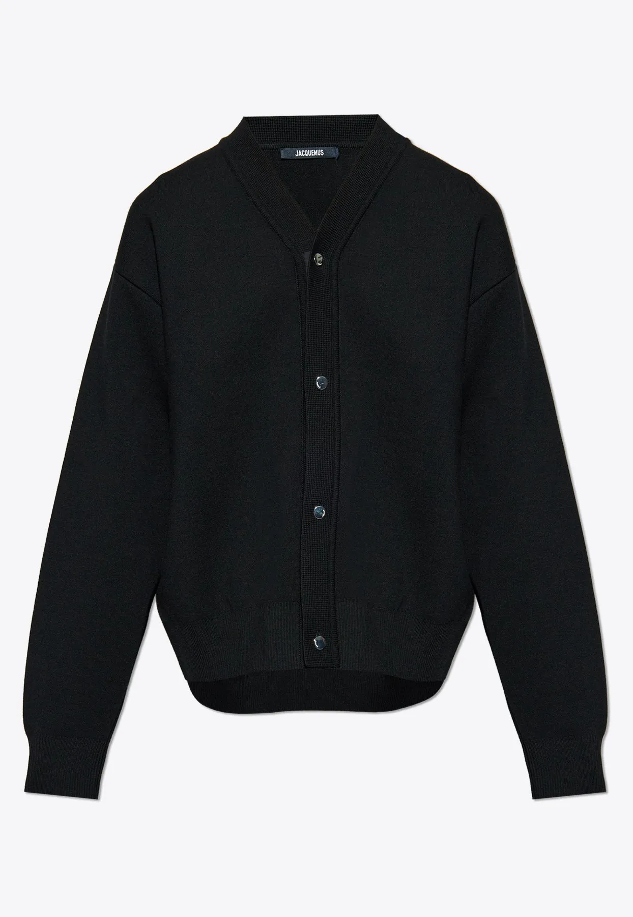 Buttoned Wool Knit Cardigan