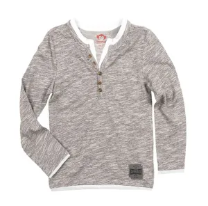 CAMDEN LONG SLEEVE - GRAYSCALE STRIPE