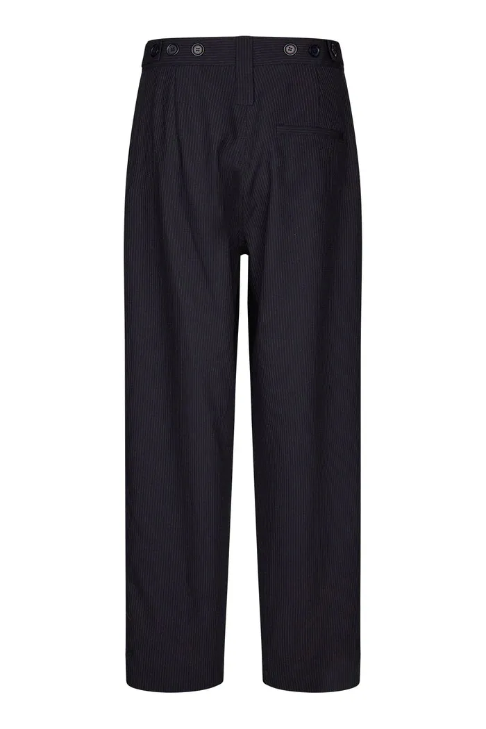 Carly - Navy pinnstripe Pant