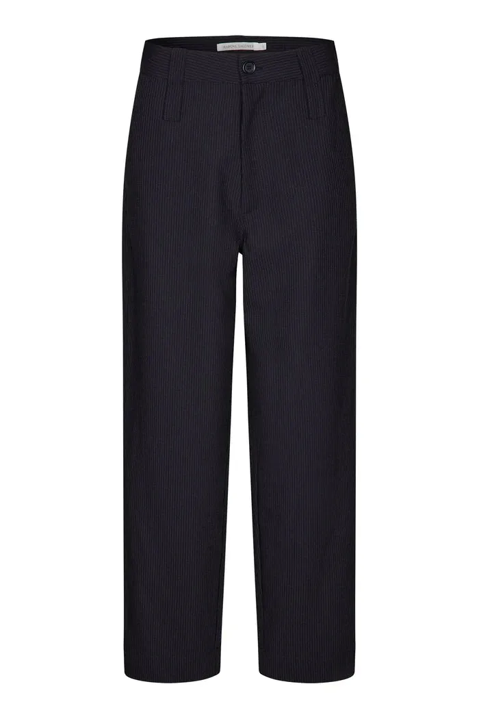 Carly - Navy pinnstripe Pant