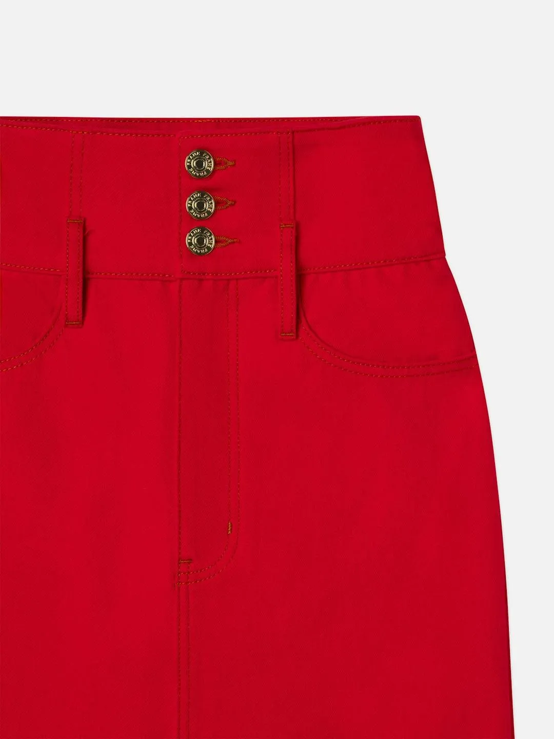 Carolina Herrera x Frame the Corset Mini Skirt in Herrera Red
