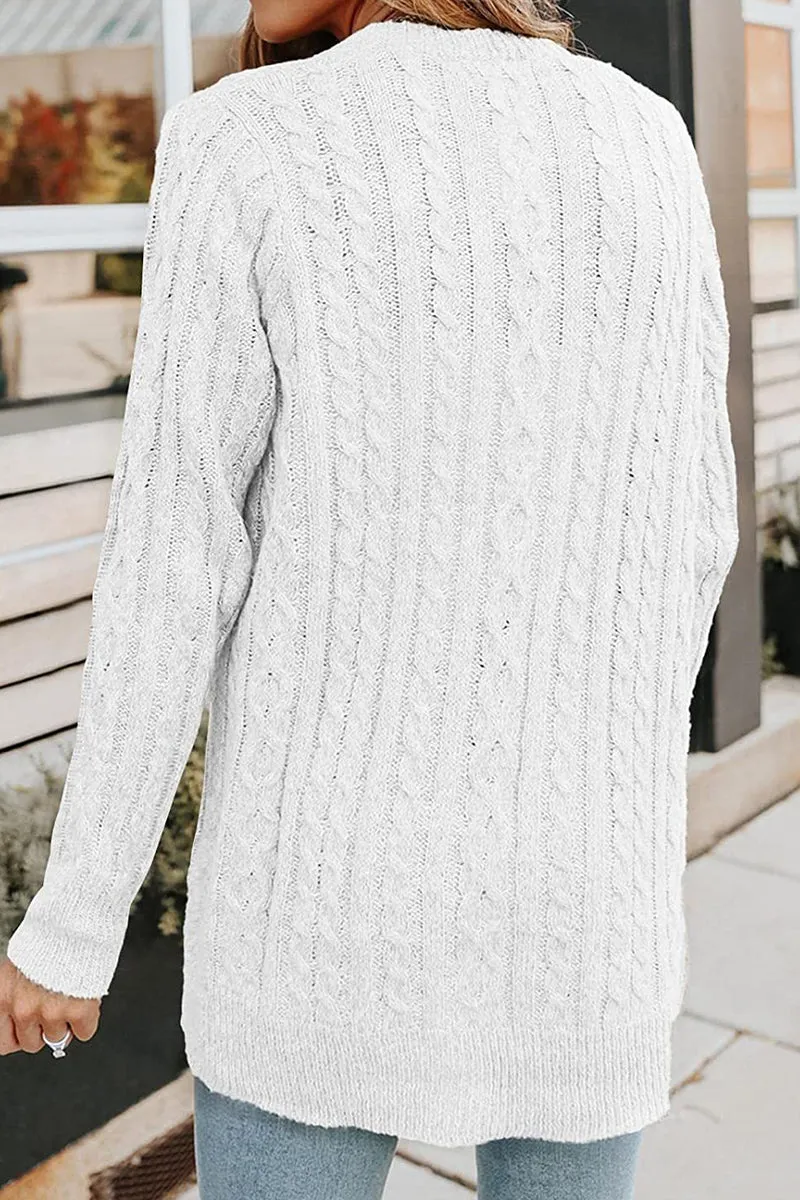 Casual Solid Buttons V Neck Cardigans(5 Colors)
