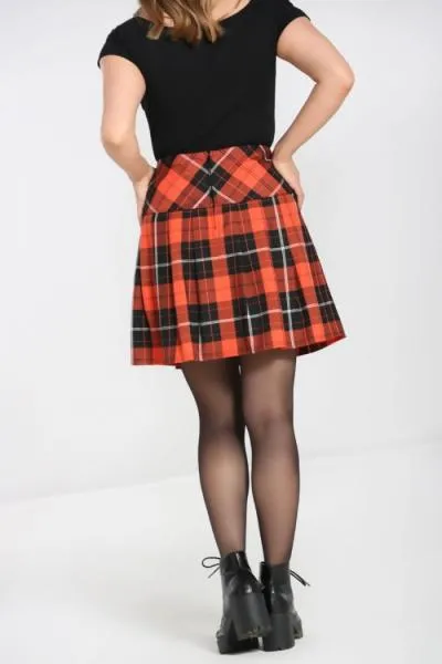 Clementine Mini Skirt - Orange/Black -