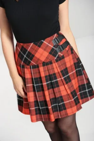 Clementine Mini Skirt - Orange/Black -