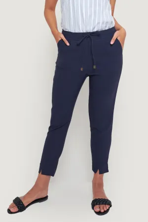 Closet Staples Cropped Drawstring Pull Up Trousers