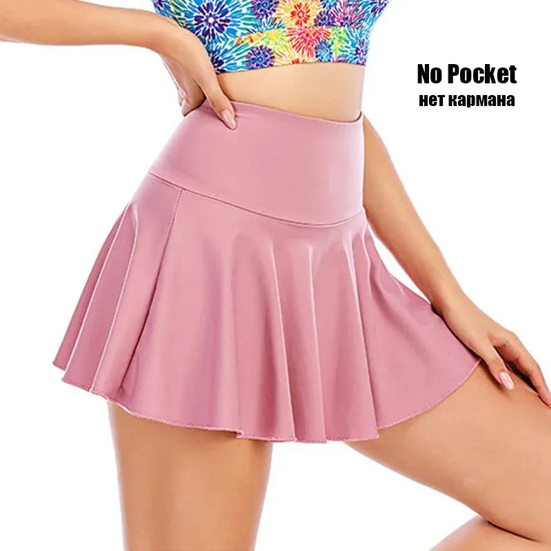 Cloud Hide Tennis Skirts - Women's Sports Golf Pleated Skirt, Fitness Shorts, High Waist Athletic Quick Dry Running Short, Sport Skort