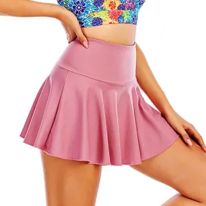 Cloud Hide Tennis Skirts - Women's Sports Golf Pleated Skirt, Fitness Shorts, High Waist Athletic Quick Dry Running Short, Sport Skort