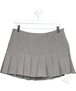 Collusion Grey Pleated Mini Skirt UK 10