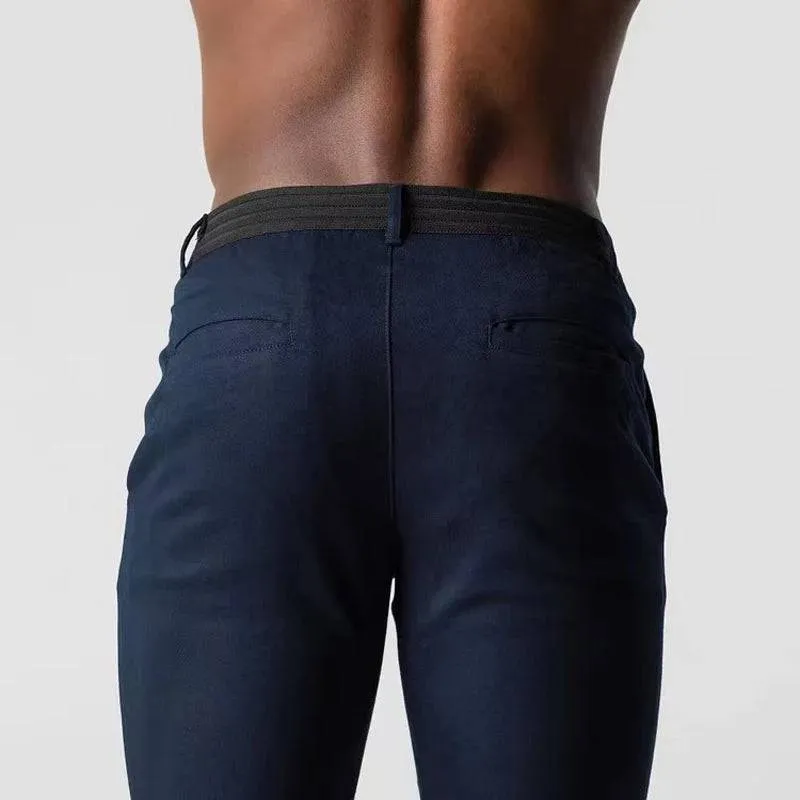 Contemporary Stretch Slim Fit Chinos for Men