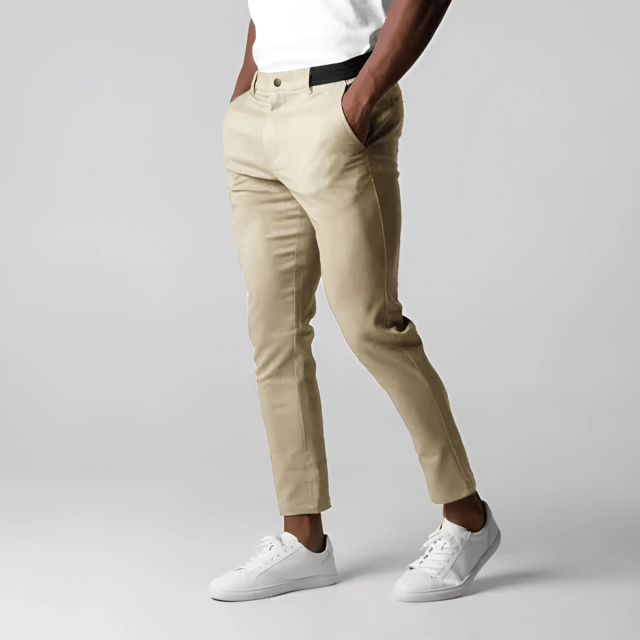 Contemporary Stretch Slim Fit Chinos for Men