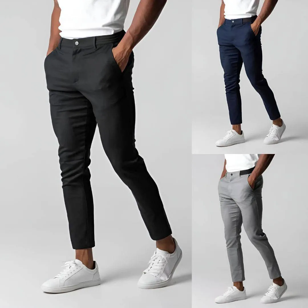 Contemporary Stretch Slim Fit Chinos for Men