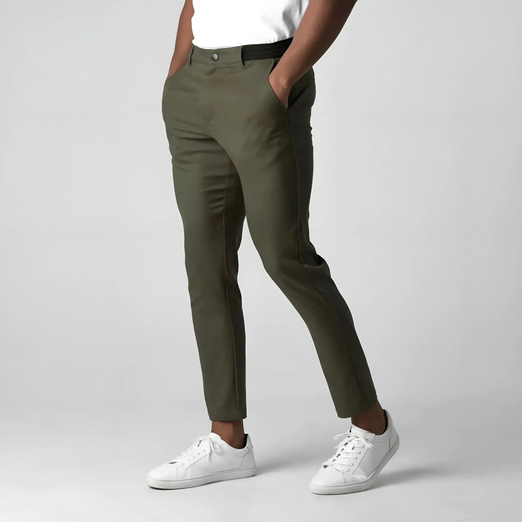 Contemporary Stretch Slim Fit Chinos for Men