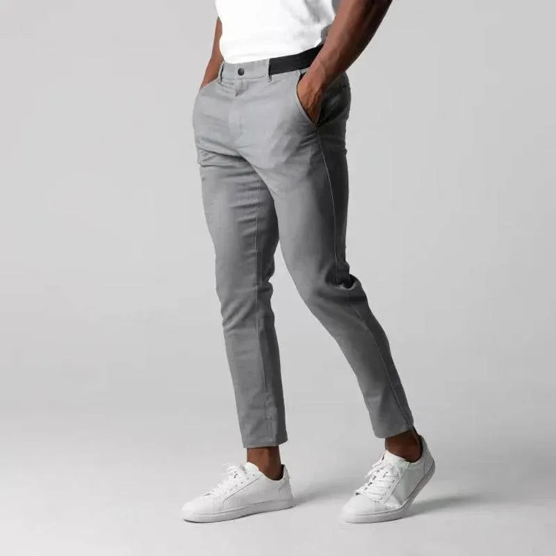 Contemporary Stretch Slim Fit Chinos for Men