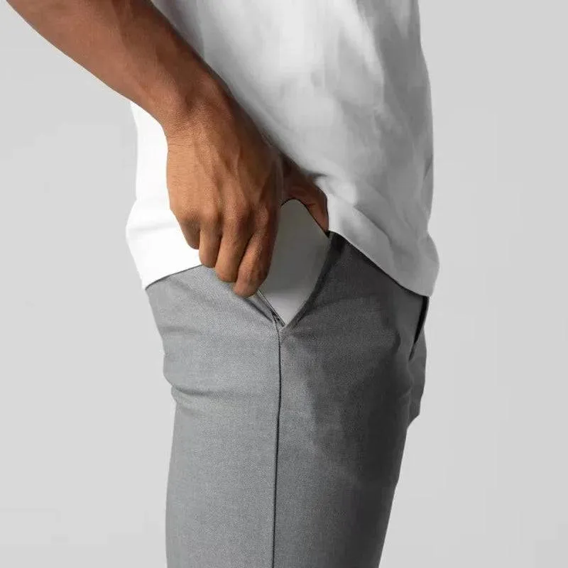 Contemporary Stretch Slim Fit Chinos for Men