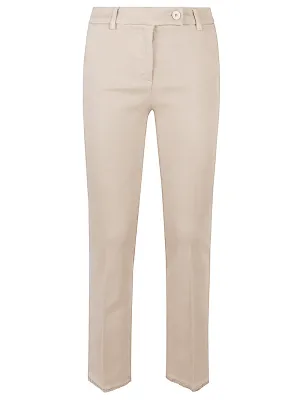 Cotton straigh-leg trousers