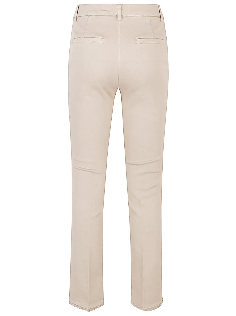 Cotton straigh-leg trousers