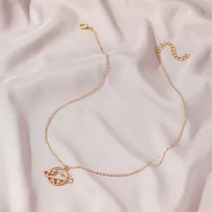 CZ Inlaid Celestial Star Necklace