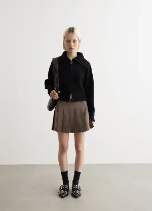 Dagger Pleated Skirt