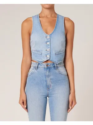 Dallas Vest in Old Stone