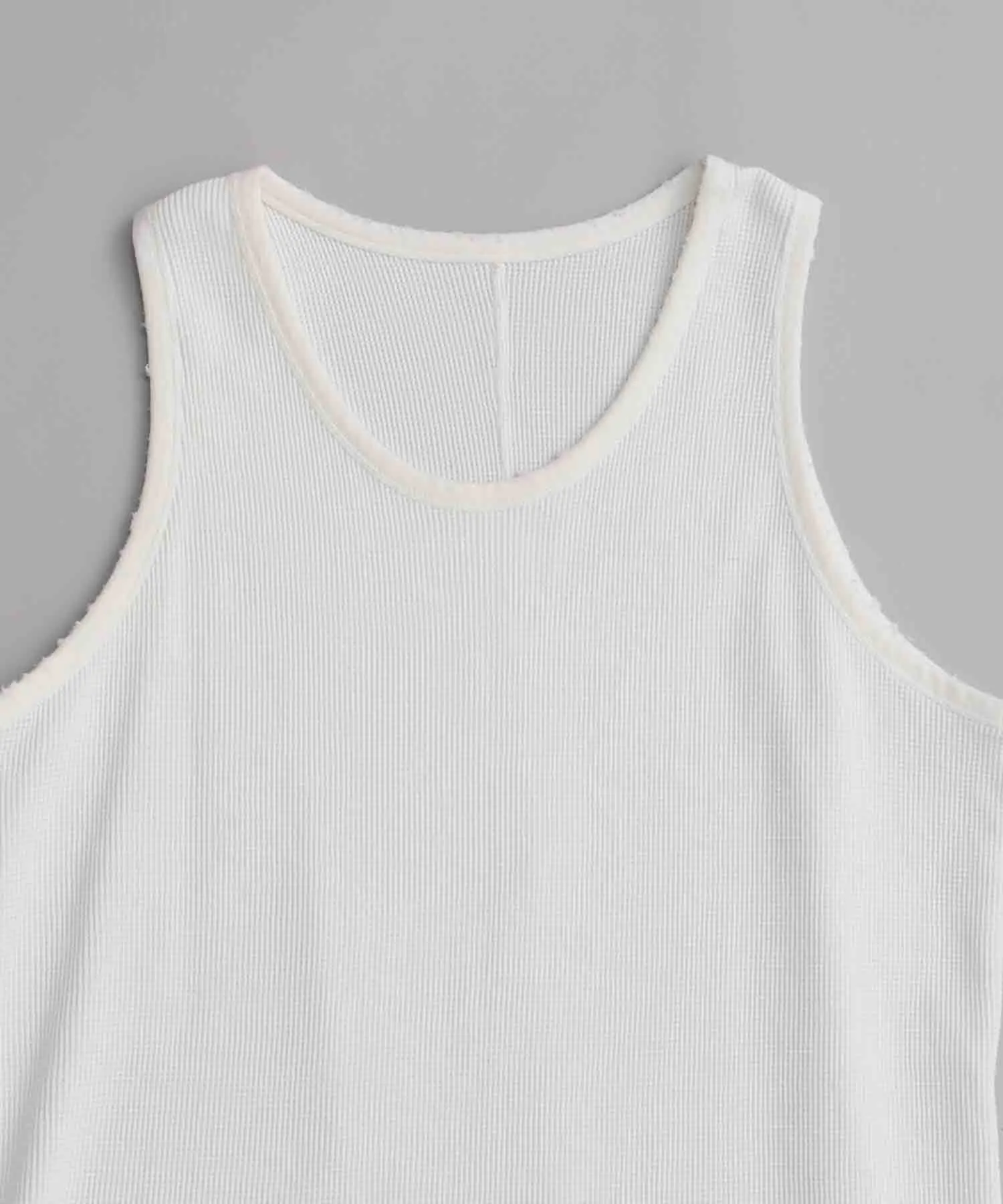 Damaged Waffle Layered Tank Top