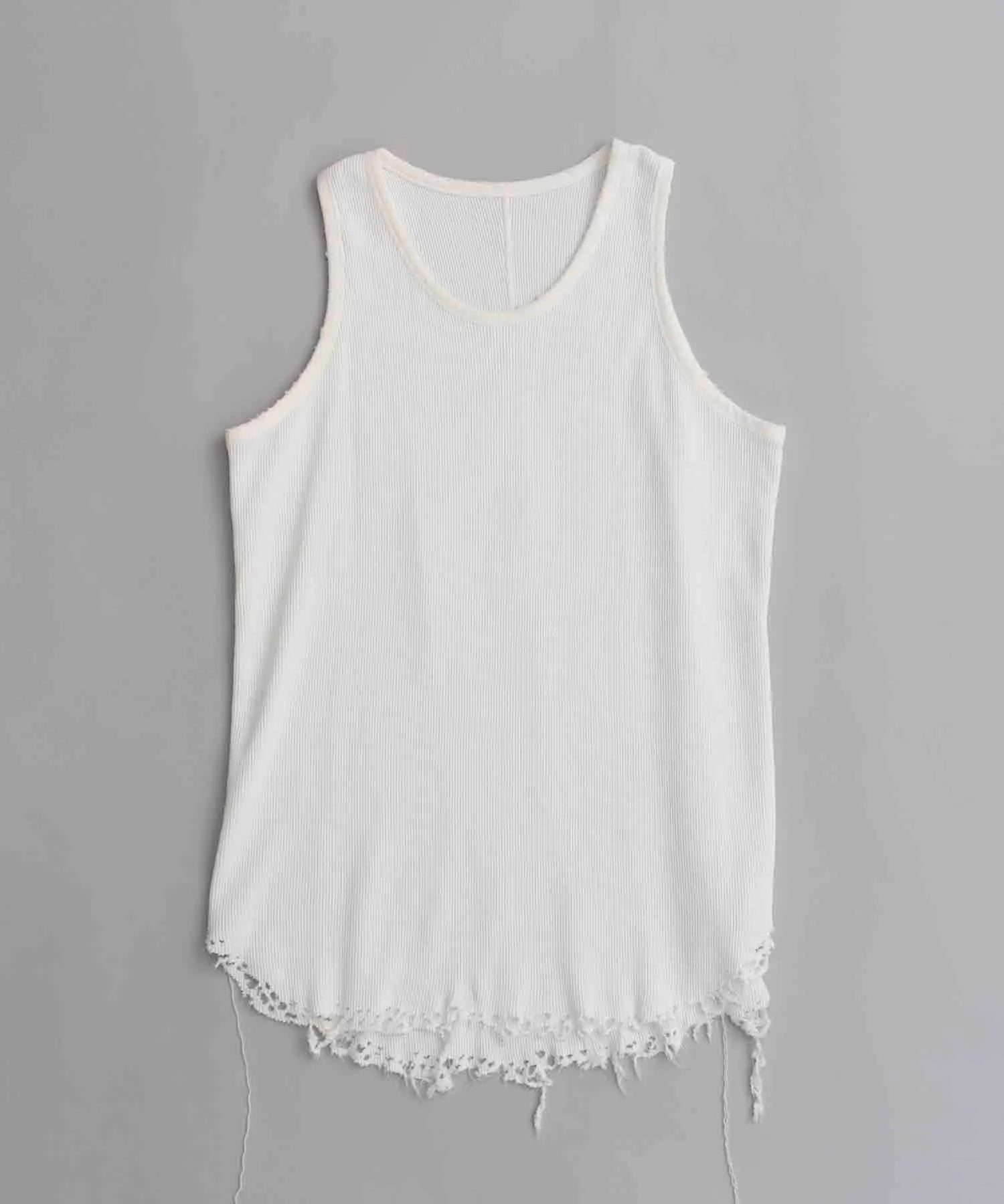 Damaged Waffle Layered Tank Top