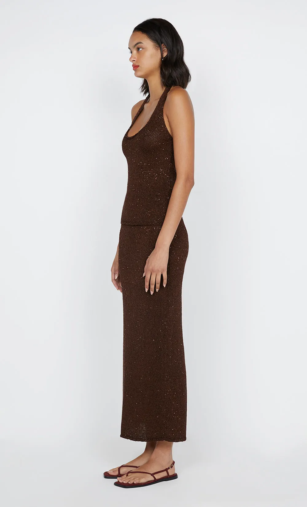 DELFINA SEQUIN TUBE SKIRT