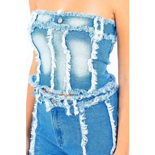Denim Corset Top