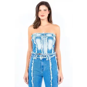 Denim Corset Top
