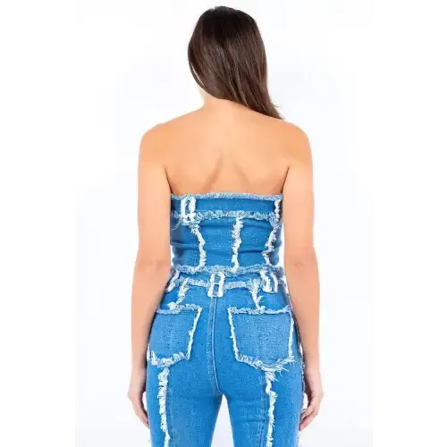 Denim Corset Top
