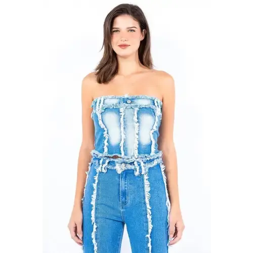 Denim Corset Top