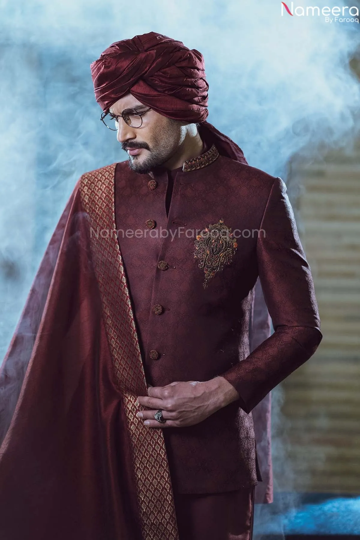 Designer Red Men Sherwanis for Wedding Wear #GN09