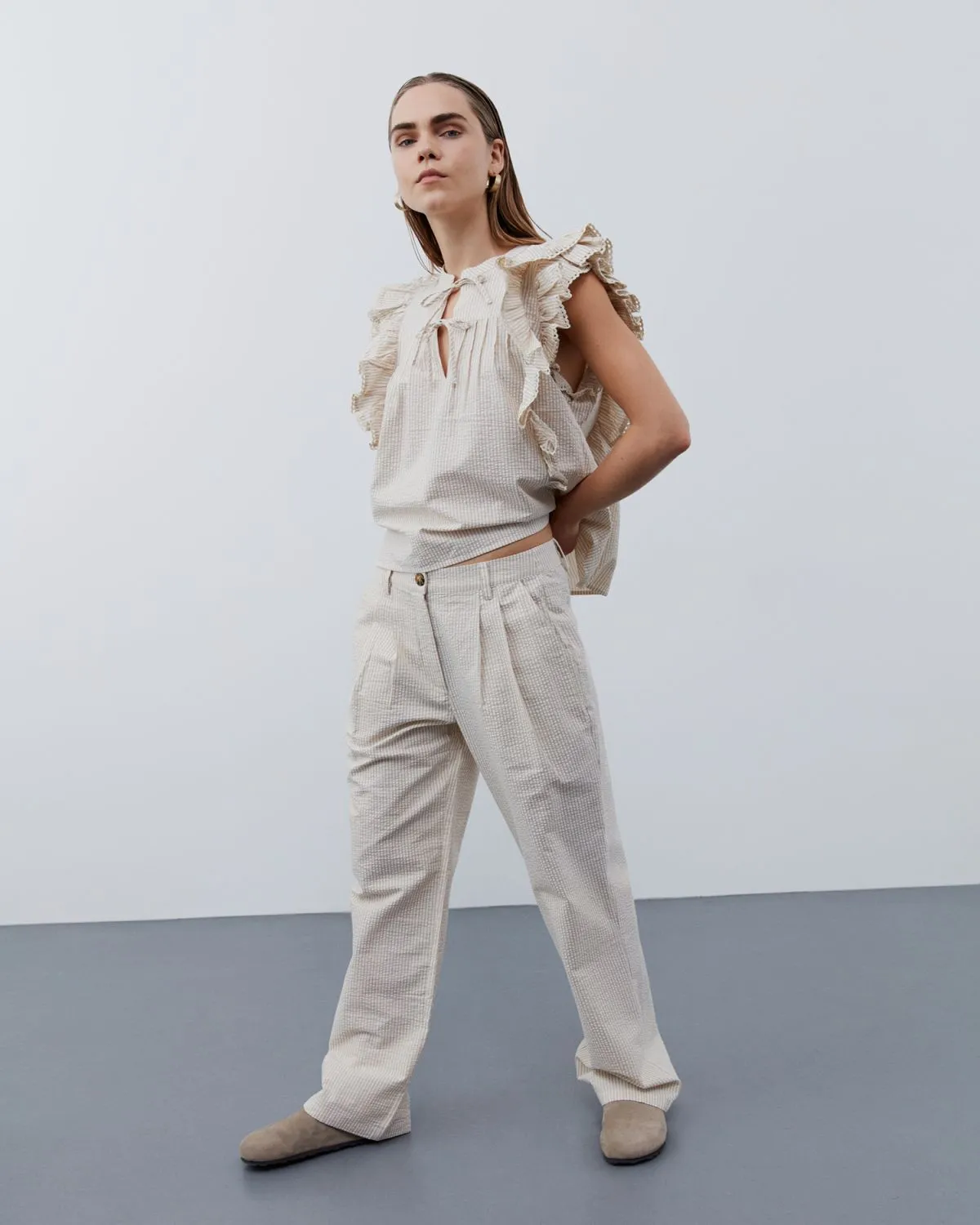 DesireeSW Trousers - Off White