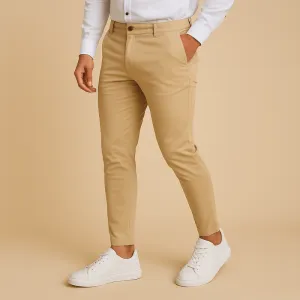 Domoir | Slim Fit Tailored Trousers