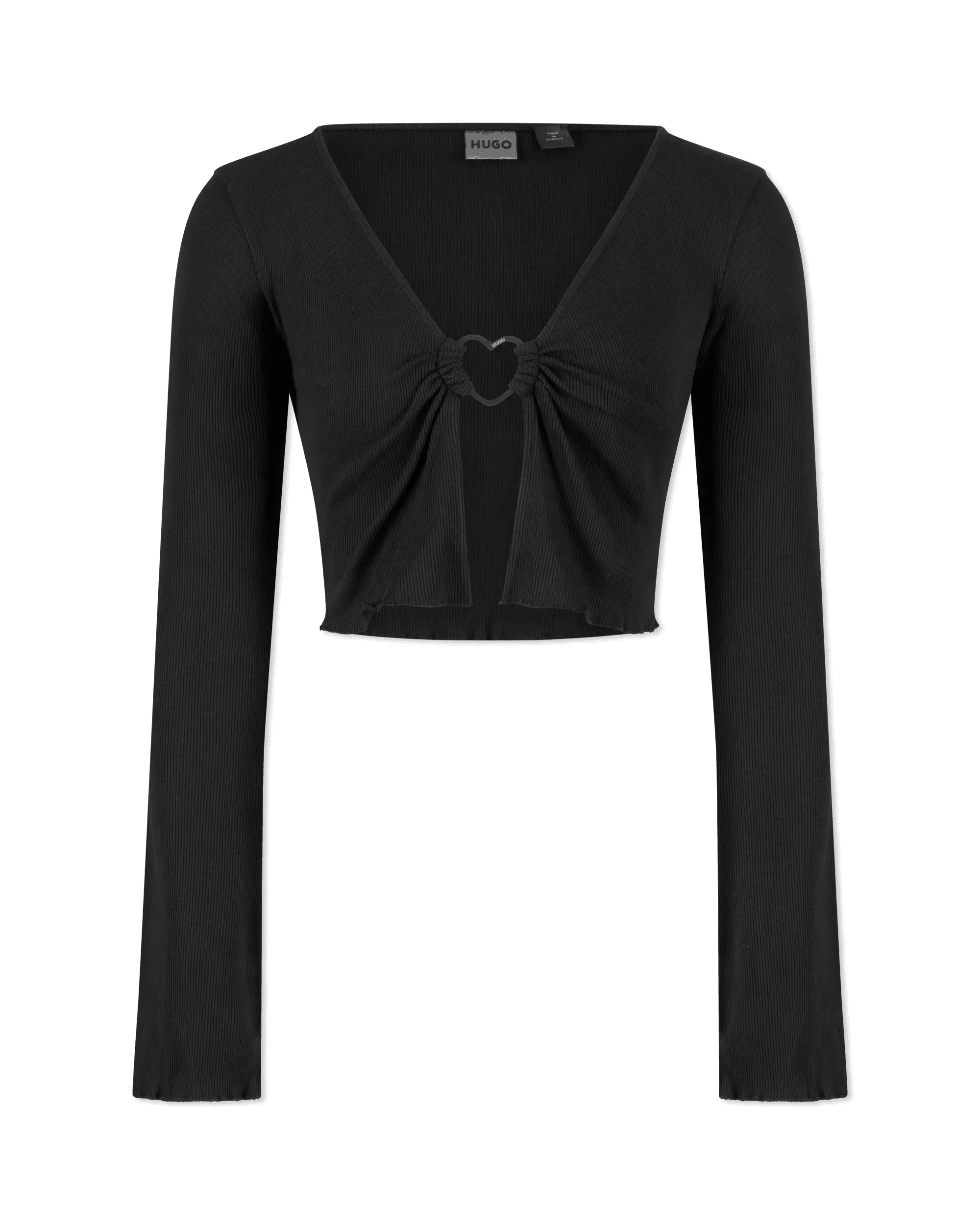 Dortensie Jersey Cropped Cardigan Top