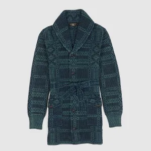 Double RL Ladies Knitted Shawl Collar Cardigan w/ Belt
