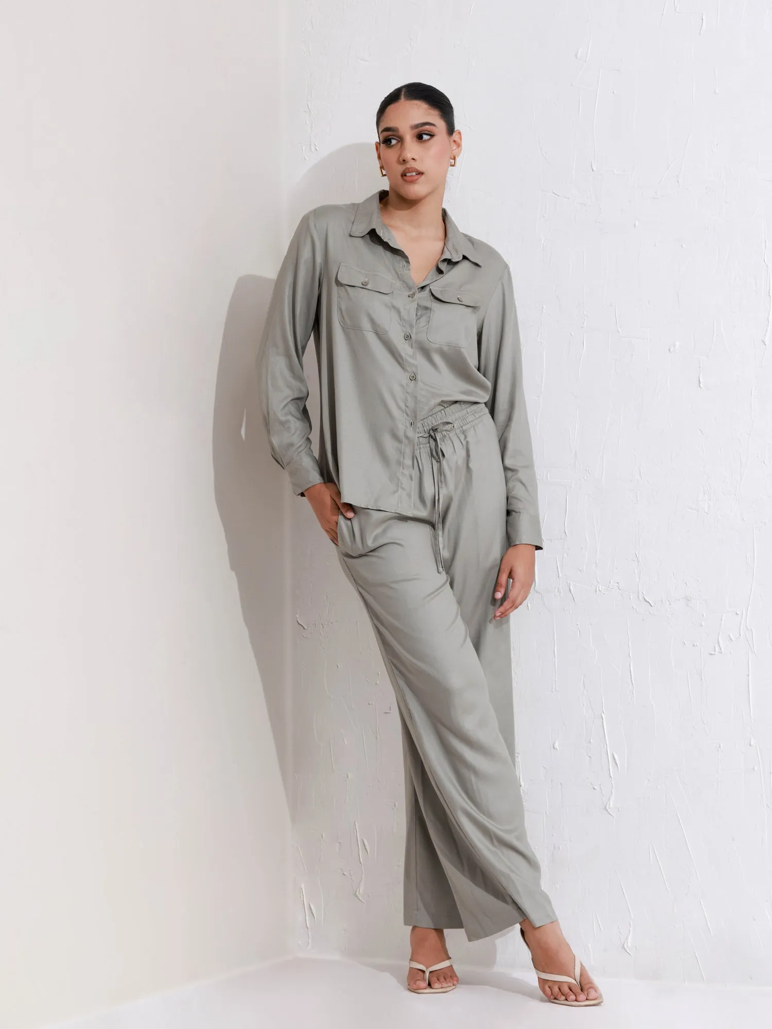 Drawstring Straight Leg Pant