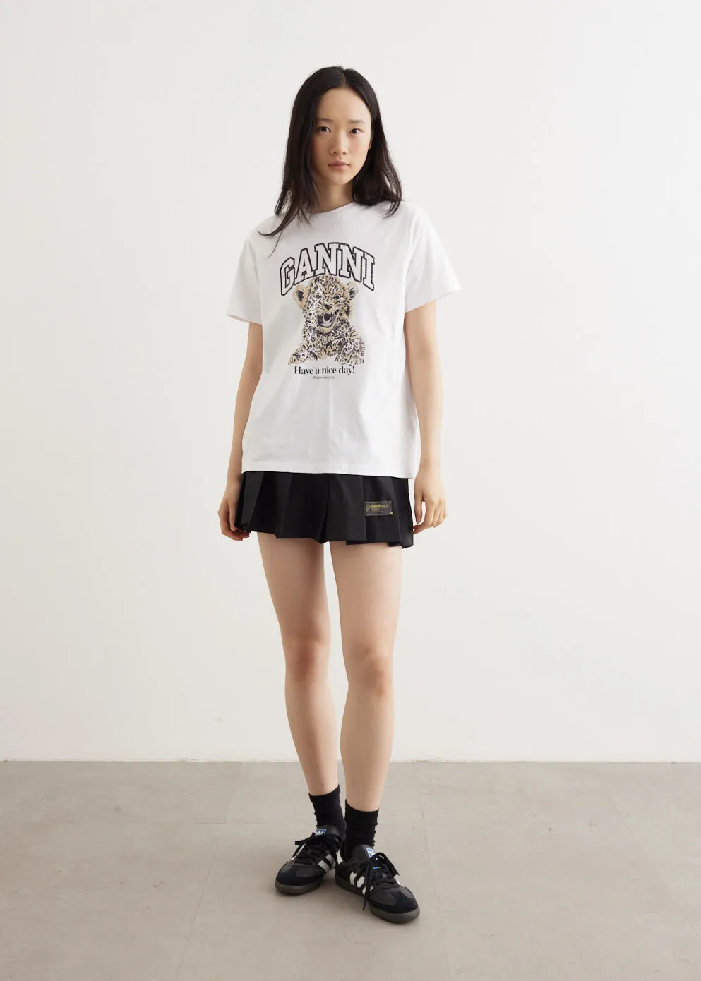 Duchesse Nylon Pleated Mini Skirt