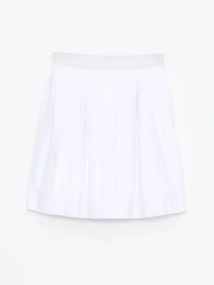 Elastic Waist Pleated Girl Skirt