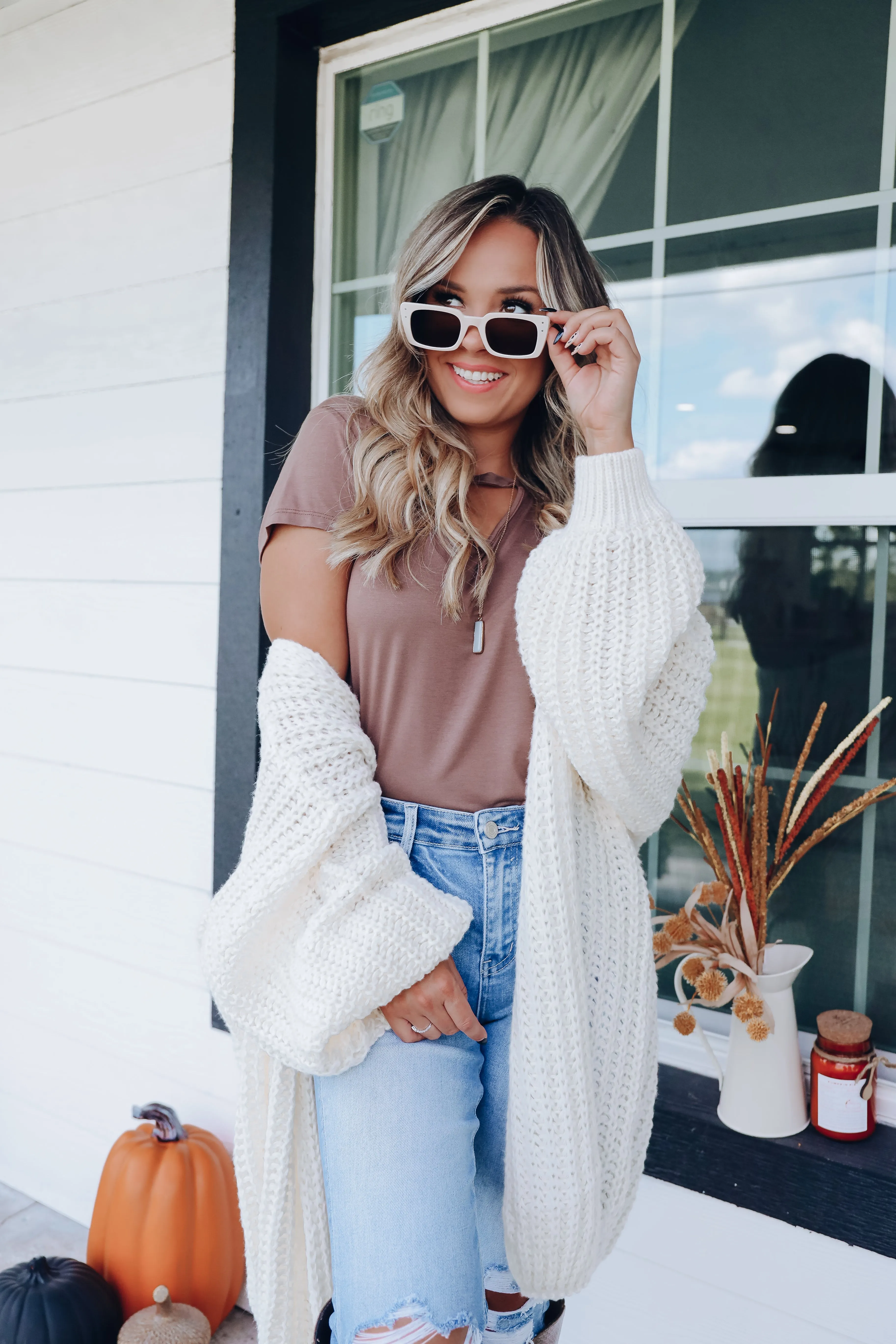Embracing The Elements Knit Cardigan - Cream