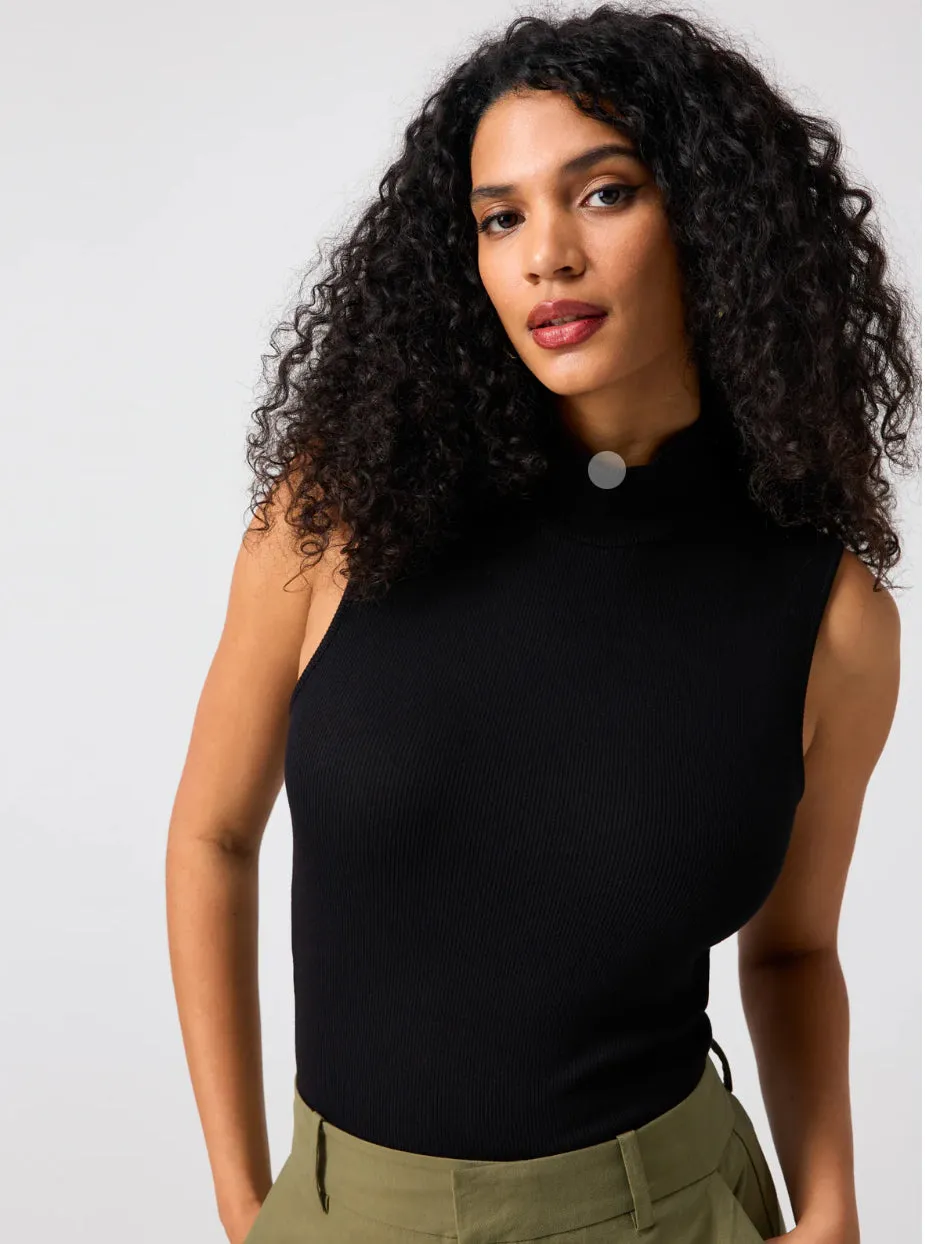 Essential Sleeveless Mock Neck Tank