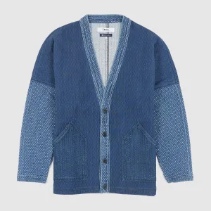 FDMTL Washed Shashiko Patchwork Cardigan