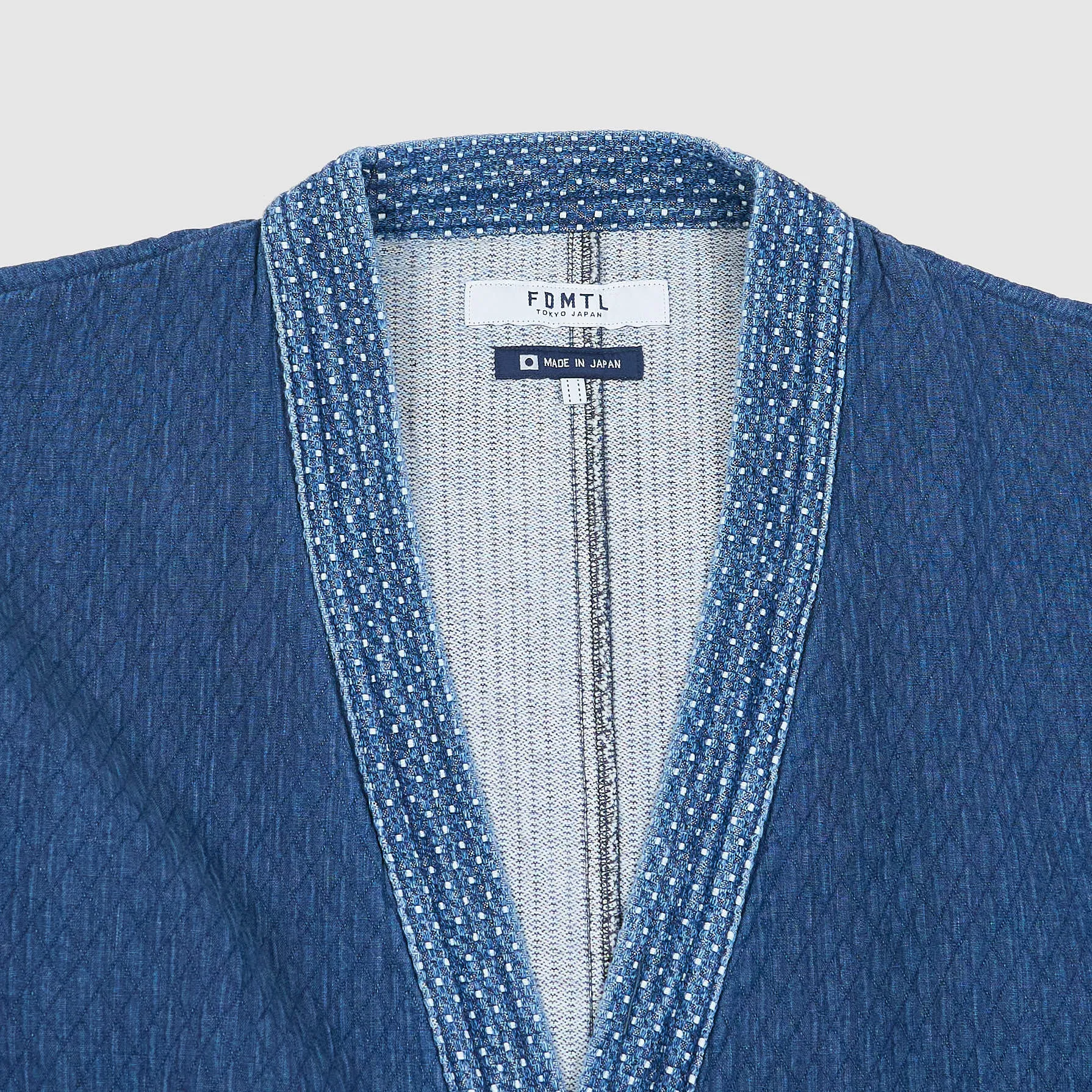 FDMTL Washed Shashiko Patchwork Cardigan