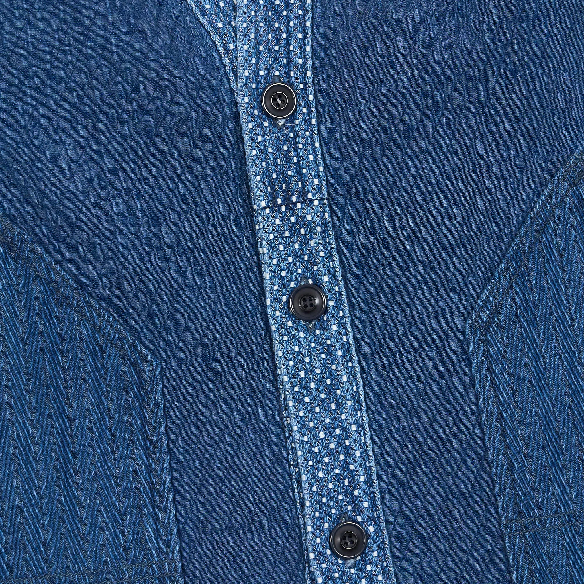FDMTL Washed Shashiko Patchwork Cardigan